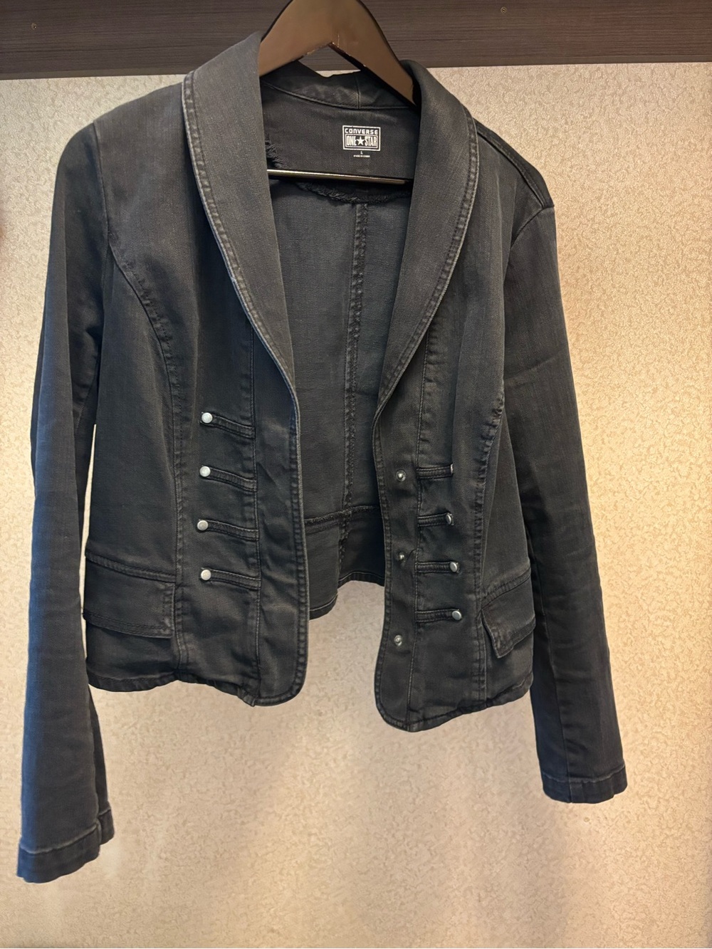 Converse Black Military-Style Women's Blazer Jacket
